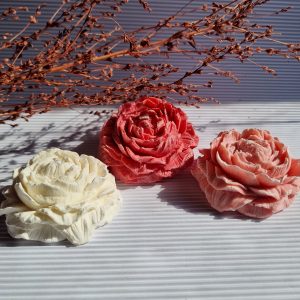 peony flower, handcrafted soy candle, unique gifts, flower candles