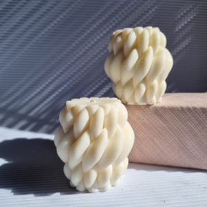 handcrafted, knot candle, sculptural candle, aesthetic candle, modern home decor