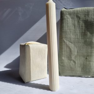 narrow pillar candle, slim pillar candle, elegant candle, minimalist candle, sculptural candle, handmade candle, modern home decor, decorative candles, aesthetic candles