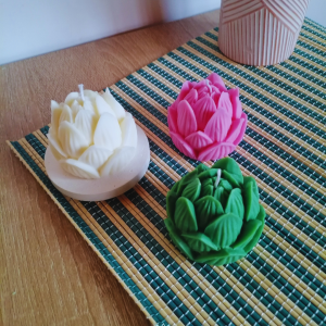 Lotus flower candle, sculptured candle, decorative candle,