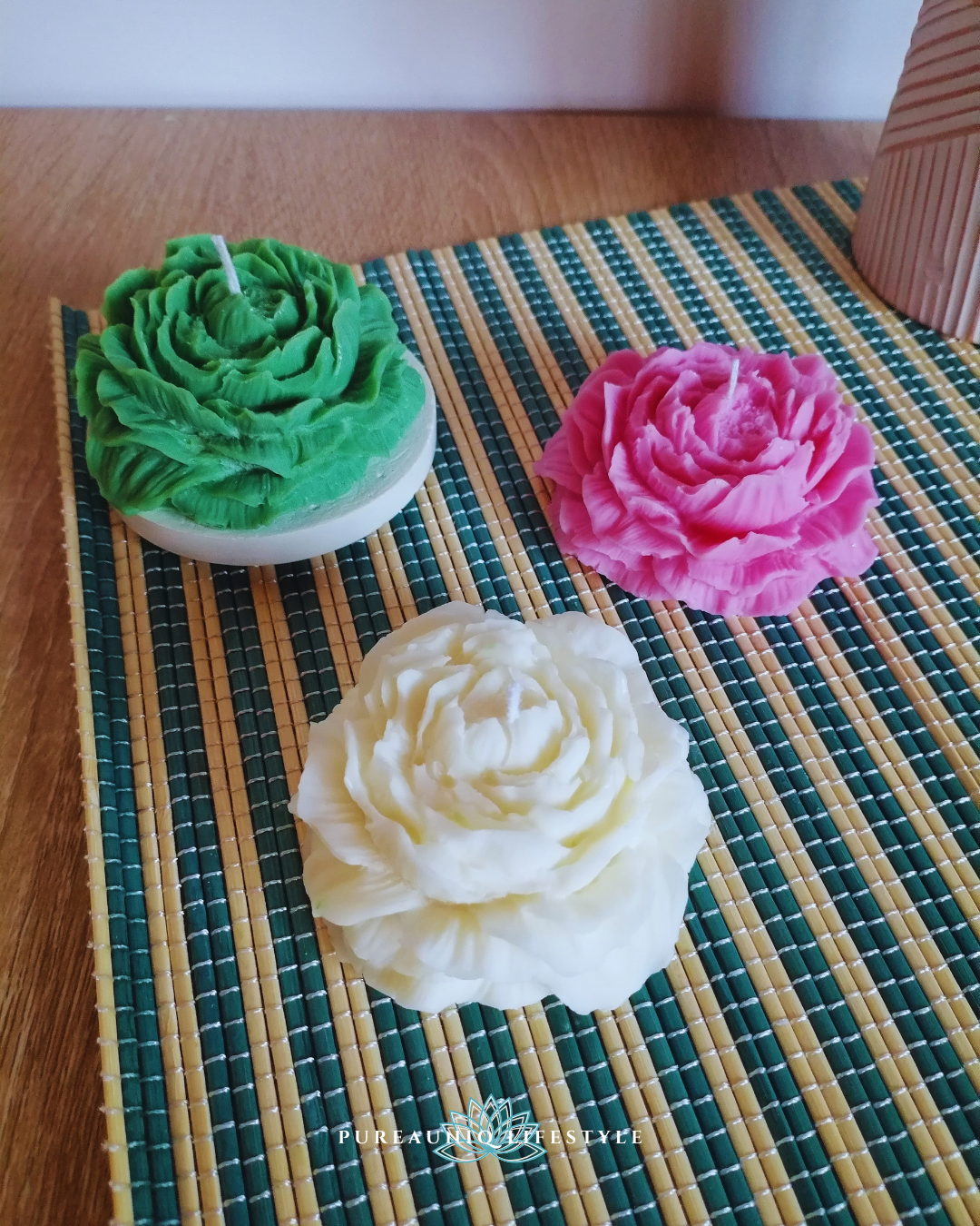 Peony Flower Candle