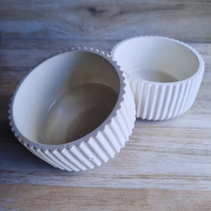 Linea Bowl, decorative bowl, ribbed bowl, modern home decor, aesthetic home accessories, stylish catch-all, minimalistic decor, candle vessel, multifunctional bowl