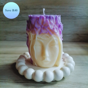 goddess candle set, te fiti candle combo, bubble tray and candle set, feminine sculptural decor, self-care altar set, spiritual gift bundle, handmade goddess decor